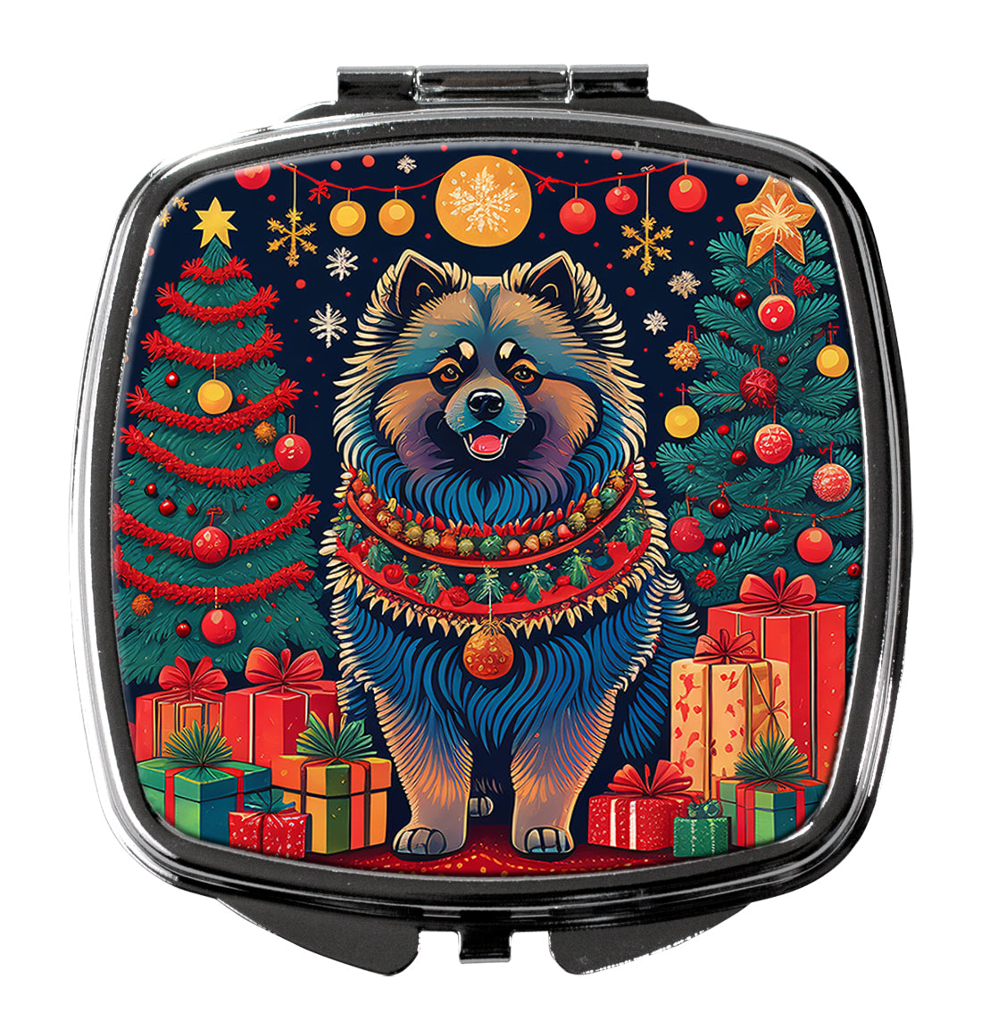Keeshond Christmas Compact Mirror