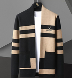 Men's Long Sleeve Knit Cardigan - Korean Style Fashion