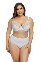 Lace Bra Set with Underwire for Plus Size Women