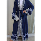 Lace Embroidered Cardigan with Stitching Detail