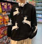 New Jacquard Christmas Loose Knit Sweater