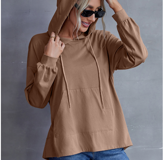 Plus Size Casual Hooded Sweatshirt with Pockets | Streetwear