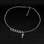 Vintage Short Cross Sweater Chain Necklace for Women