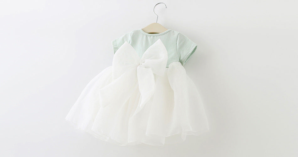New Summer Girls' Short Sleeve Princess Dress