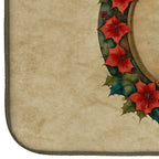 Borzoi Christmas Flowers Dish Drying Mat