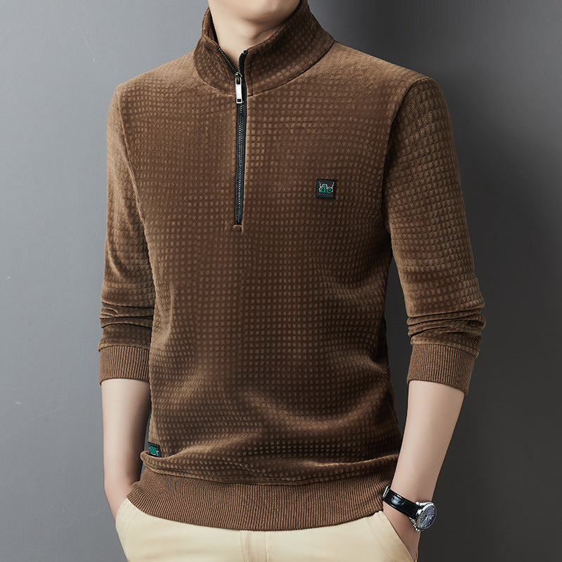 Men's Casual Fleece Warm T-Shirt and Thick Base | Streetwear