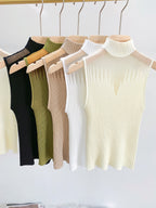 Summer High Neck Knit Tank Top for Women (Wholesale)