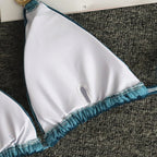 2020 Blue Velvet Women's Bikini with Crystal Accents