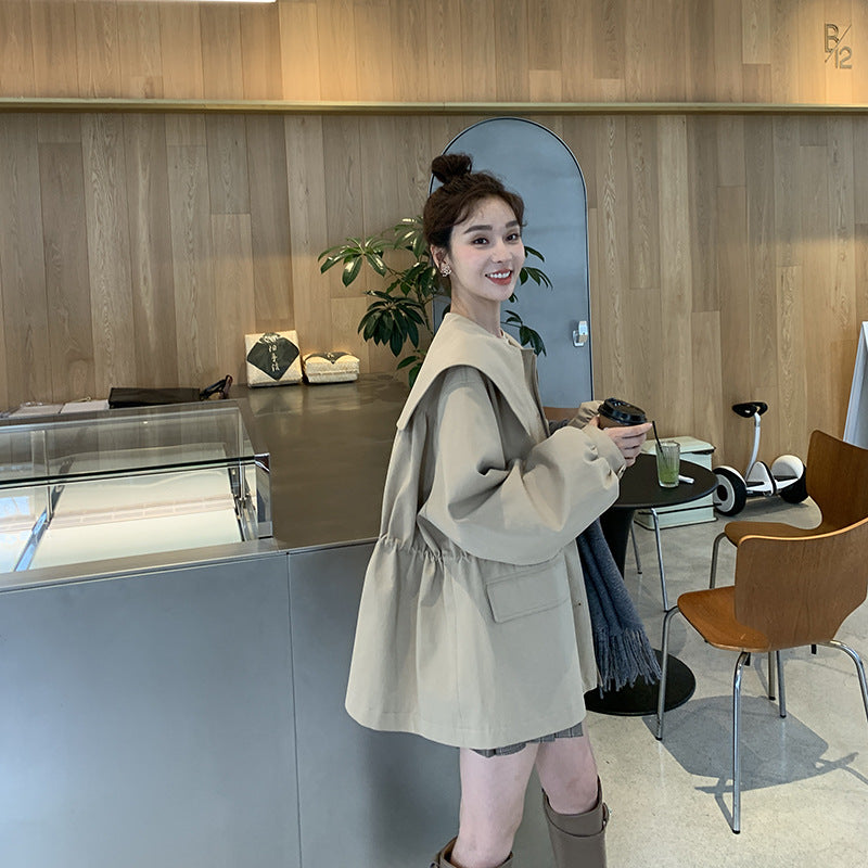 Women's Mid-Length Windbreaker Coat