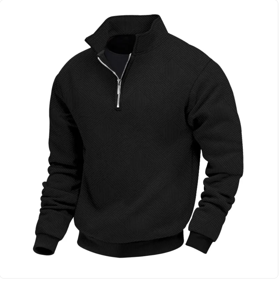 Men's Loose-Fit Zip-Up Pullover