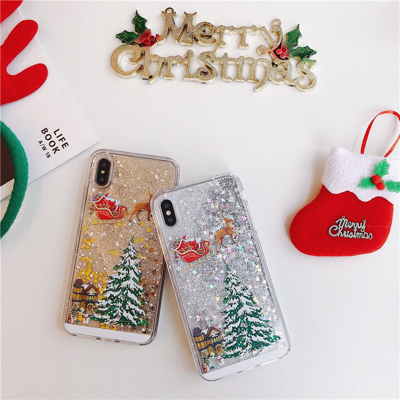 Santa Claus Christmas Tree Phone Case for iPhone & Samsung | Protective Cover