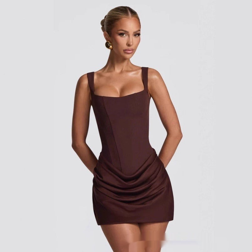 Tube Top Short Strap Bodycon Mini Dress