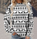 Women's Long Sleeve Printed Fashion Sweater