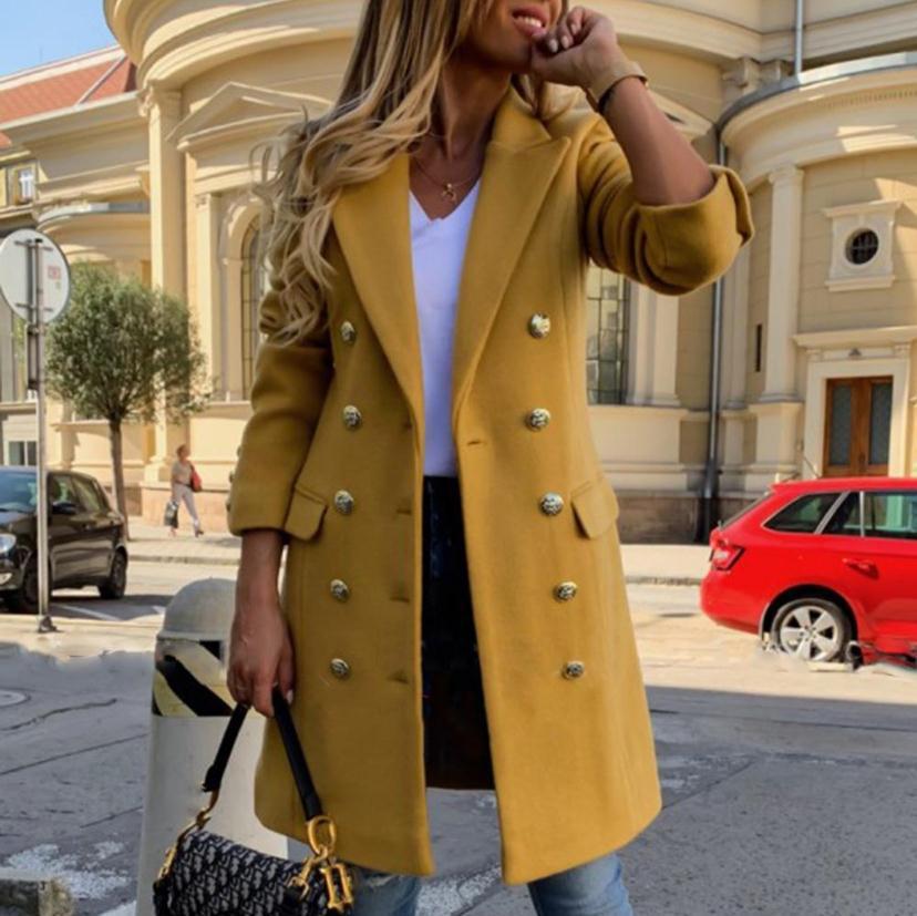 Vintage Elegant Double Breasted Long Trench Coat for Women