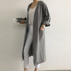 Plus Size Solid Color Loose Cardigan Jacket