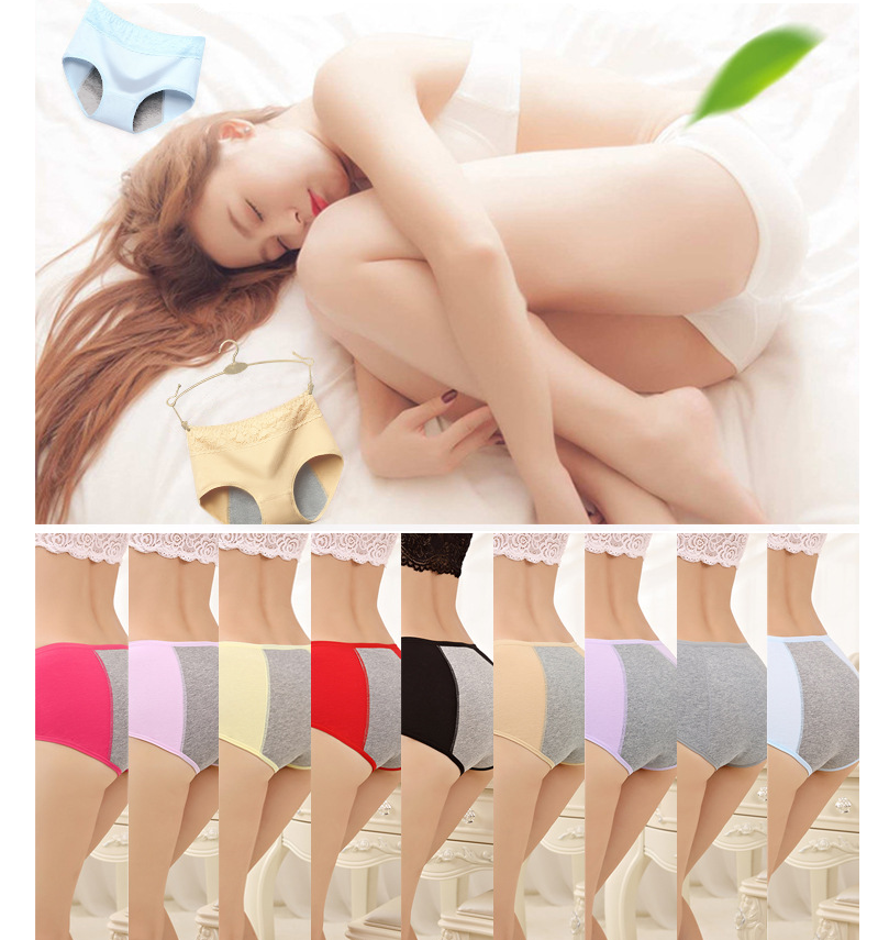 Women's Cotton Lace Thong, Seamless Period Underwear