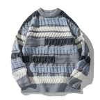 Color Contrast Patchwork Brocade Sweater for Couples