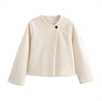 Women's Square Collar Woolen Coat