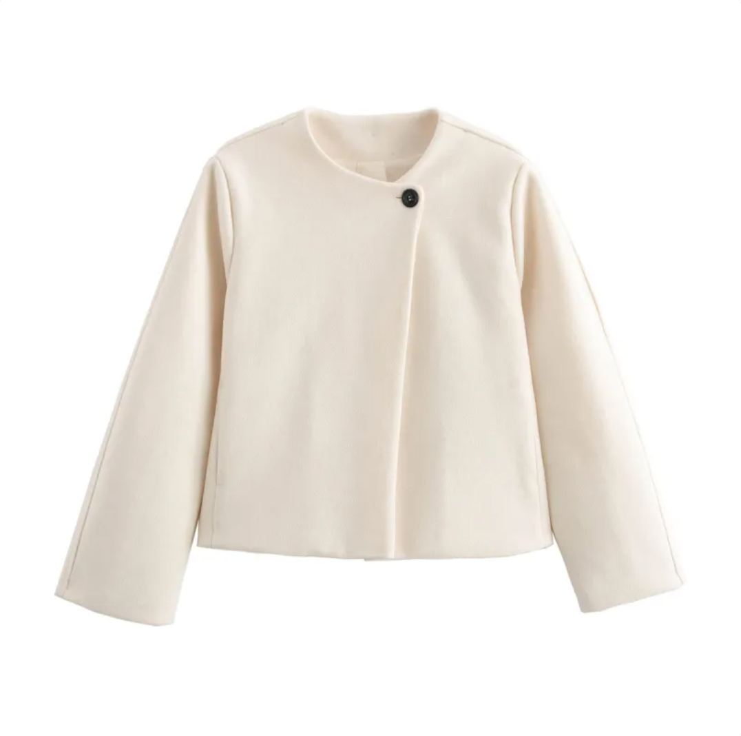 Women's Square Collar Woolen Coat