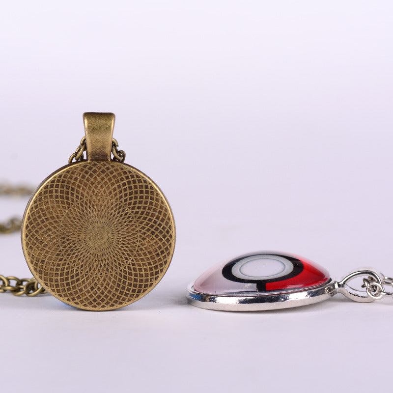 Beach Paw Print Pendant Necklace with Glass