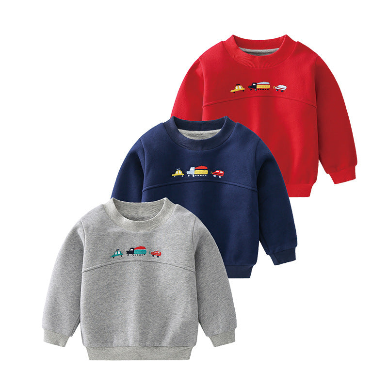 Cartoon Car Sweater for Kids