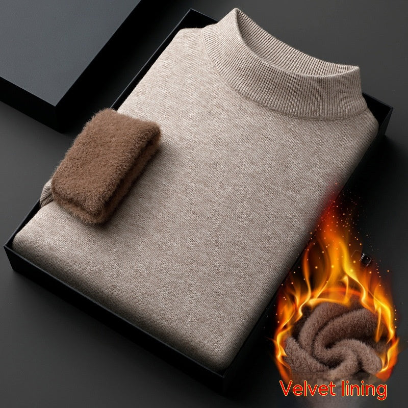 Men's Winter Warm Half-Collar Wool Sweater