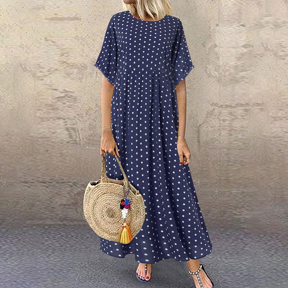 Polka Dot Long Dress for Women - Summer 2022 Collection