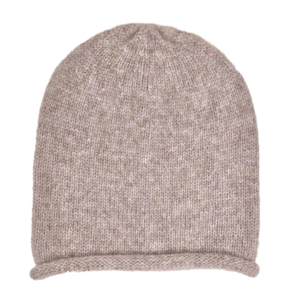 Blush Essential Knit Alpaca Beanie | Embroidered Cap