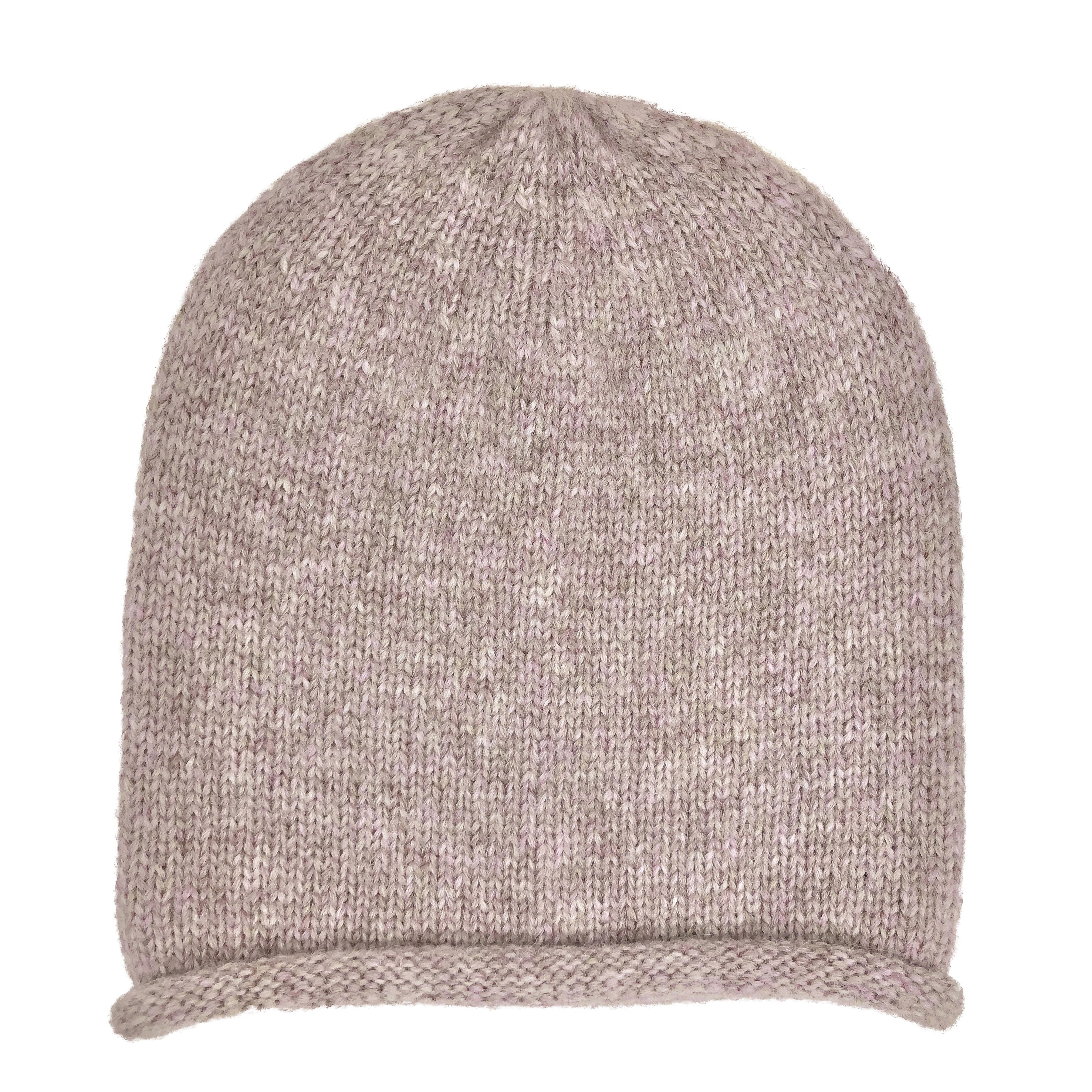 Blush Essential Knit Alpaca Beanie | Embroidered Cap