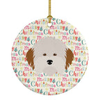 Havanese Dog Merry Christmas Ceramic Ornament