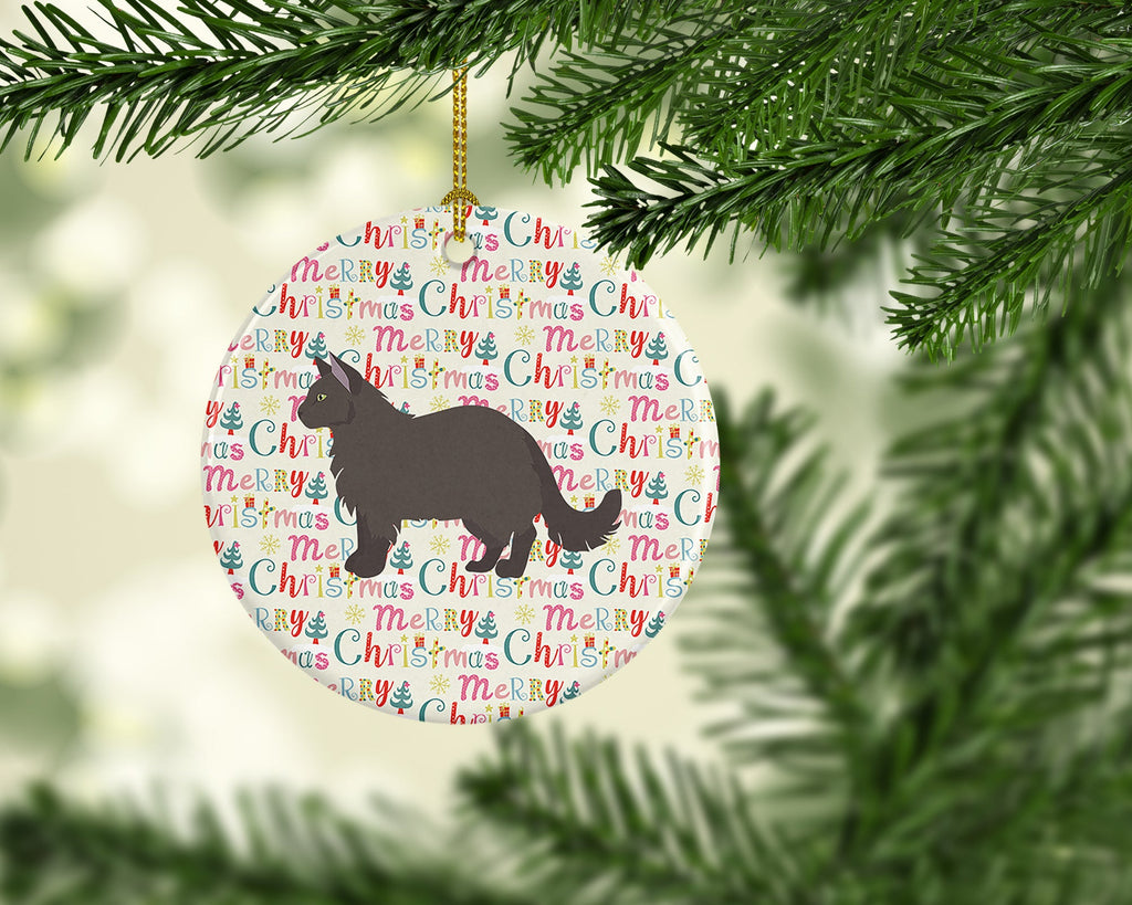 York Chocolate #2 Cat Christmas Ceramic Ornament