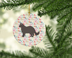 York Chocolate #2 Cat Christmas Ceramic Ornament