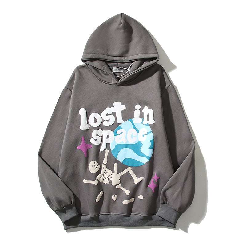 Skull Halloween Print Graffiti Hoodie Long Sleeve Sweatshirt | Streetwear