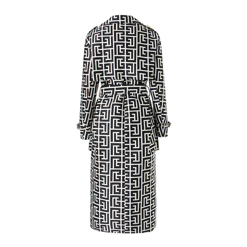 Heavy Industry Coat with Loose Design and Lace-up