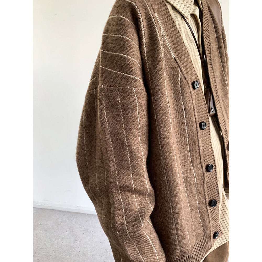 Autumn Winter Striped Cardigan for Men and Women