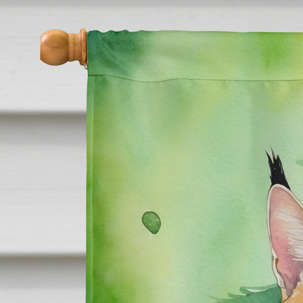 Serengeti Cat By the Christmas Tree House Flag