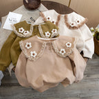 Doll Collar Sweater for Girls' Baby Pullover