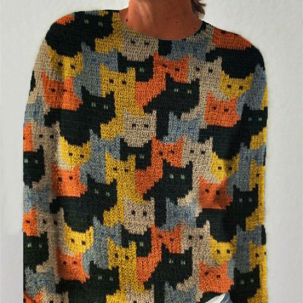 Women's Printed Crew Neck Sweatshirt | Streetwear