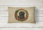 Newfoundland Christmas Flowers Throw Pillow