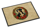 Entlebucher Mountain Dog Christmas Flowers Doormat