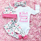 Pink Letter Bodysuit and Four-Piece Set