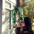 Owyhee Bob Cat By the Christmas Tree House Flag