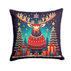 Moose Christmas Throw Pillow