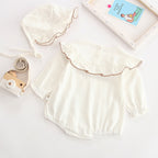 2020 Spring Korean Baby Ruffle Collar Bodysuit