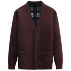 Men's V-Neck Slimming Thick Cardigan Sweater