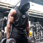 Men's Summer Muscle Brother Hooded Tank Top for Training