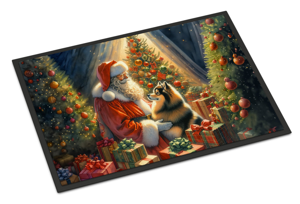 Finnish Spitz and Santa Claus Doormat