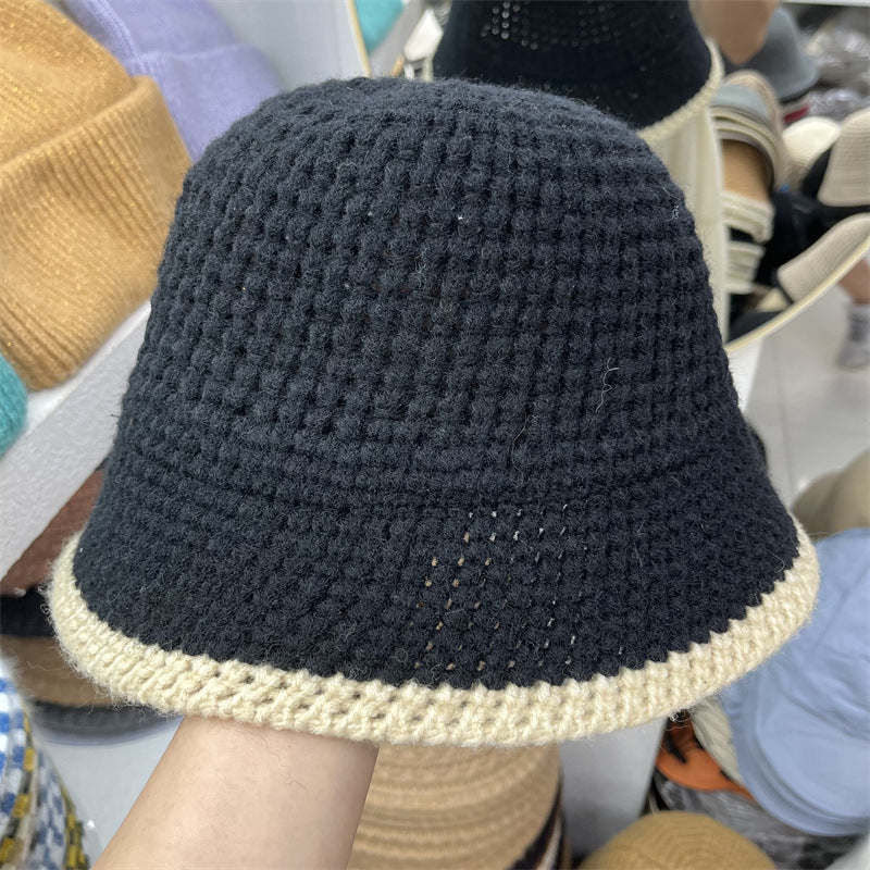Versatile Women's Wool Knitting Fisherman's Hat | Embroidered Cap
