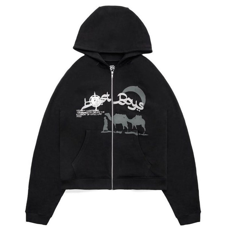 Thickened Plush Hoodie with Cute Cartoon Print | Streetwear