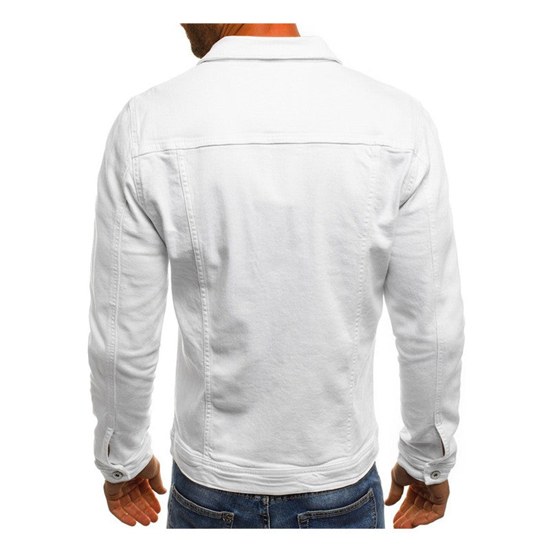 ZOGAA Men's Simple Short Denim Jacket for Autumn/Winter